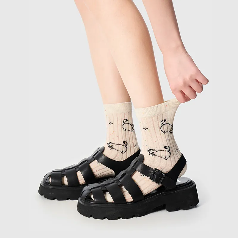 Primeet Mid Calf Socks Women's 4 Pack-2
