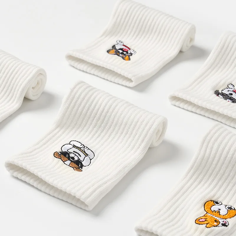Primeet Mid Calf Socks Unisex 5 Pack-19
