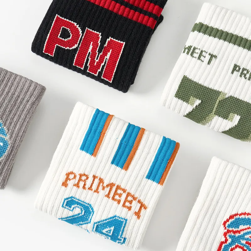 Primeet Mid Calf Socks Fall Unisex 5 Pack-17
