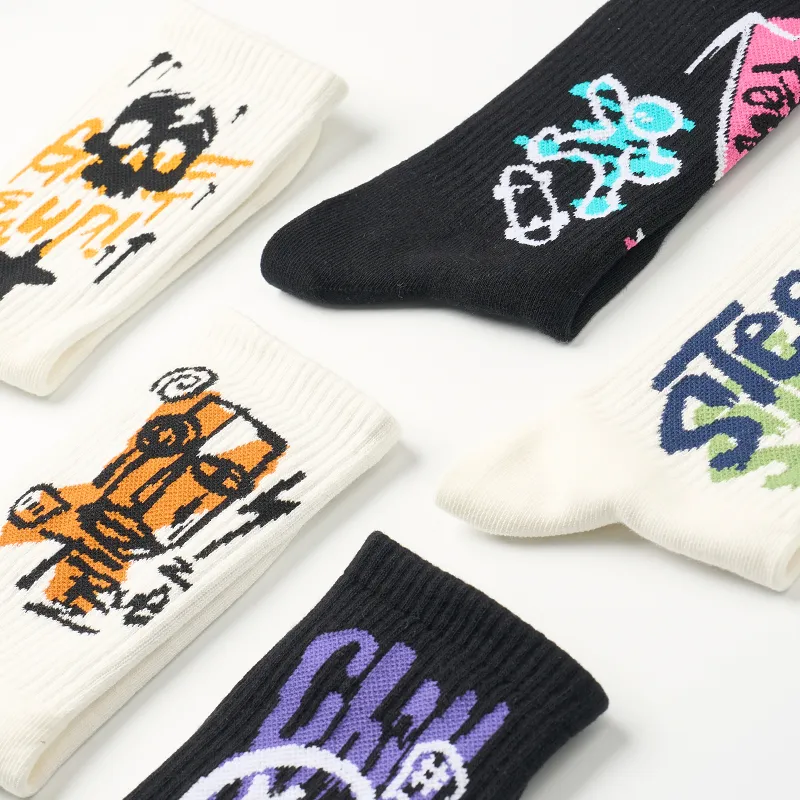 Primeet Mid Calf Socks Spring And Summer Unisex 5 Pack-18