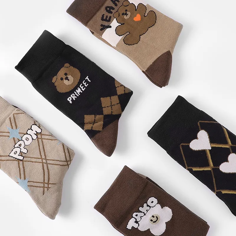 Primeet Mid Calf Socks Women's 5 Pack-18