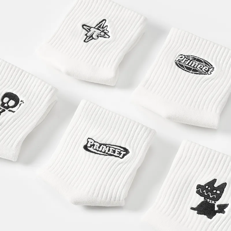 Primeet Mid Calf Socks Unisex 5 Pack-16