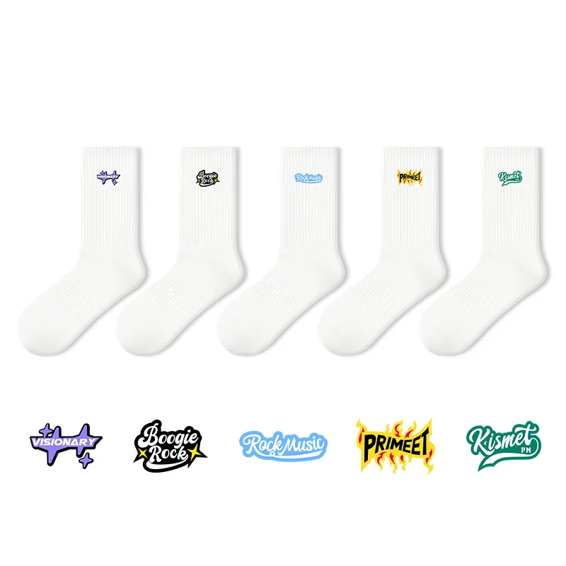 Primeet Mid Calf Socks Unisex 5 Pack-9