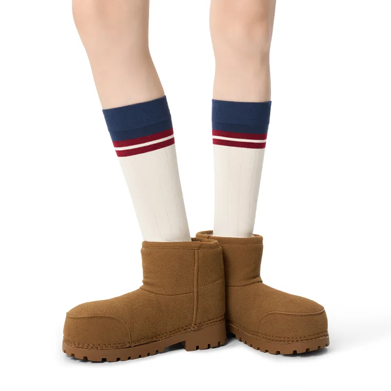 Primeet Knee High Socks Women's 1 Pack Stripes-1