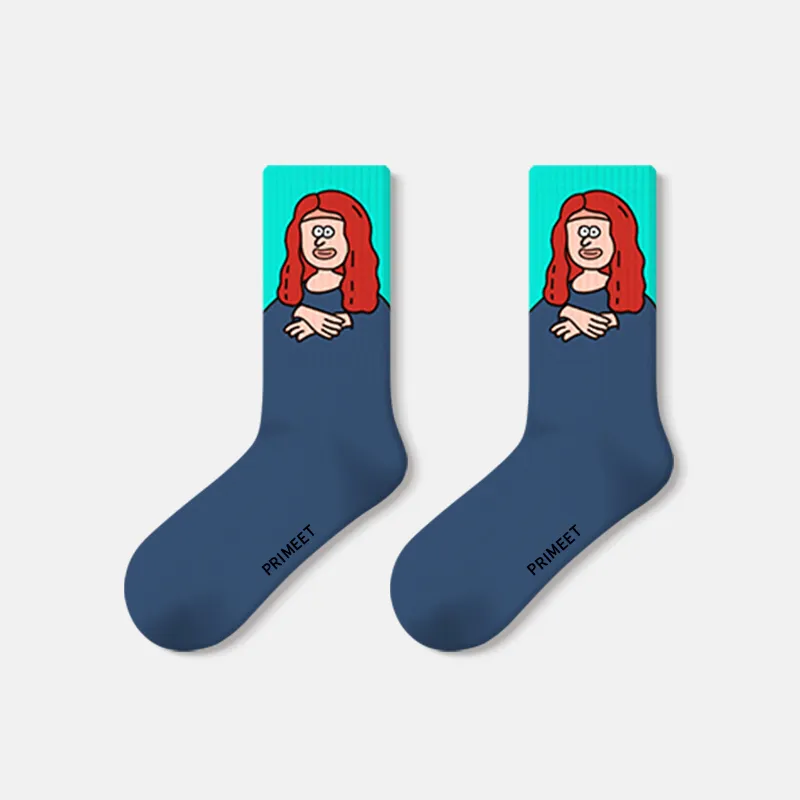 Primeet Mid Calf Socks Unisex 5 Pack-19