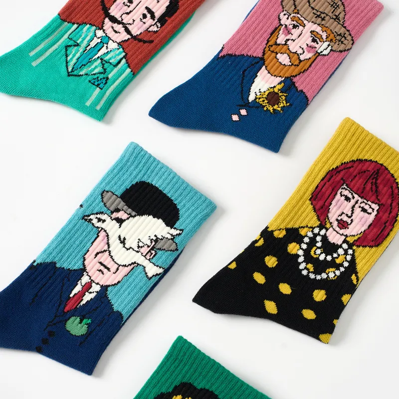 Primeet Mid Calf Socks Unisex 5 Pack-13
