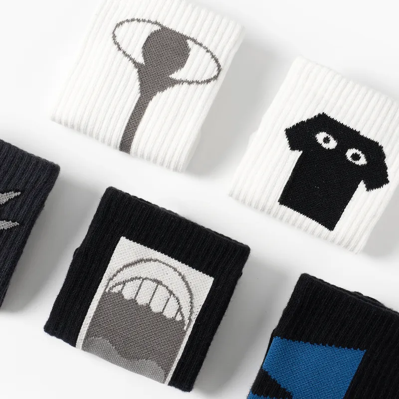 Primeet Mid Calf Socks Summer Unisex 5 Pack-2