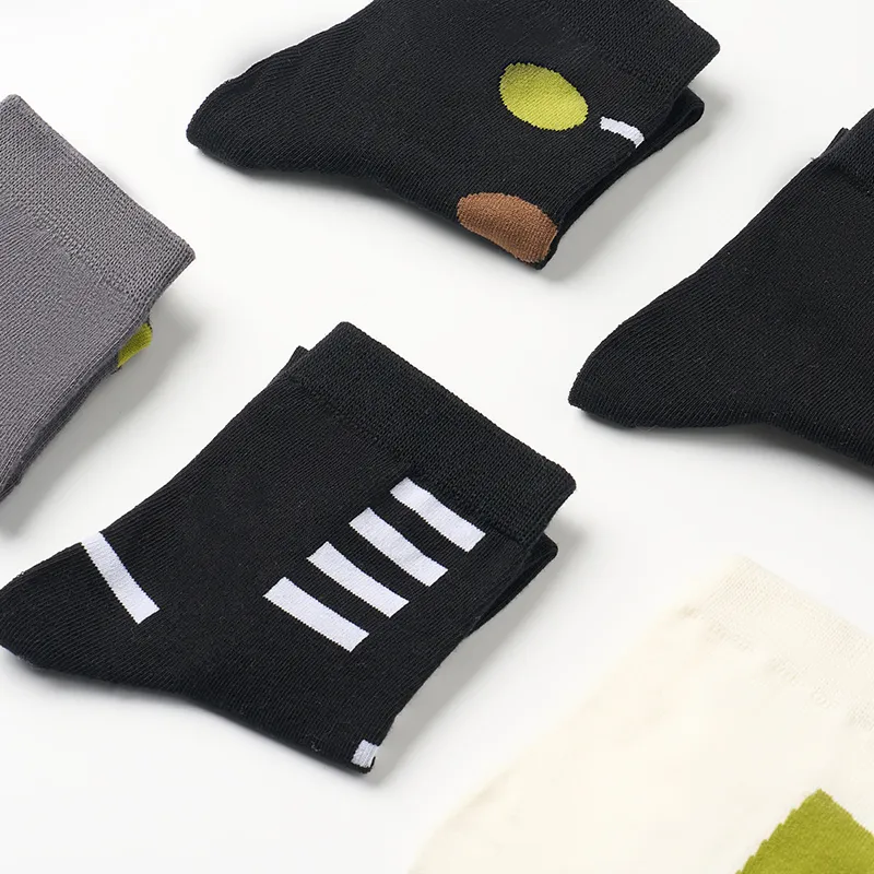 Primeet Mid Calf Socks Fall Winter Unisex 5 Pack Mixed Color-37