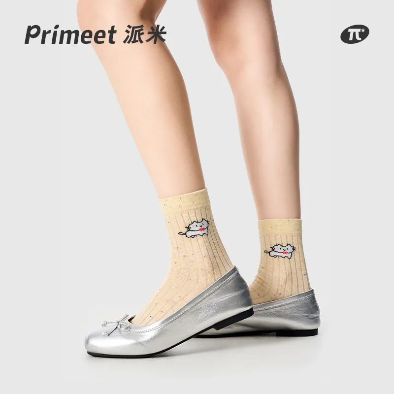 Primeet Mid Calf Socks Women's 4 Pack-4