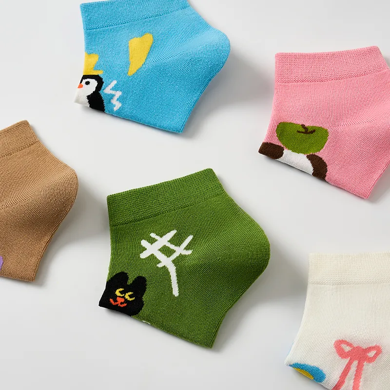 Primeet Ankle Socks Women's 5 Pack Cute Pet Design Iridescent-2