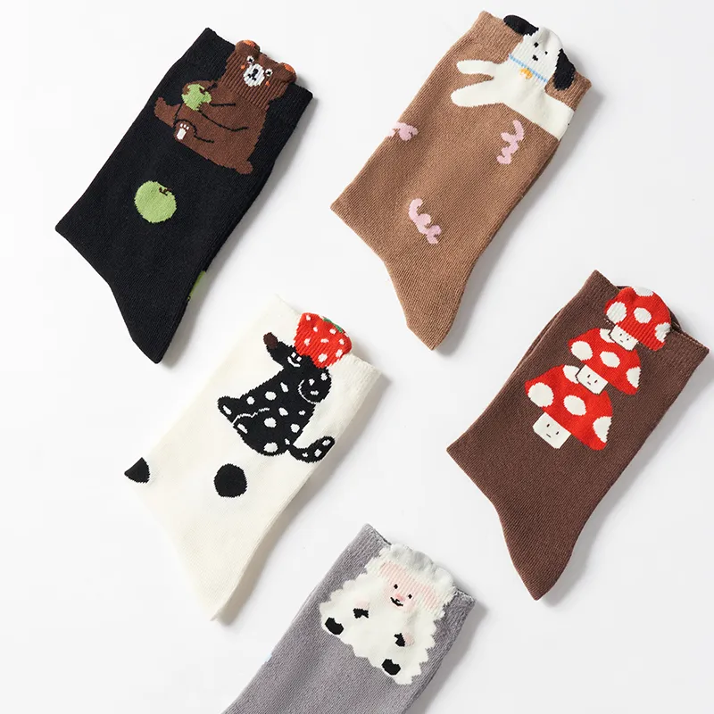Primeet Mid-Calf Socks Women's 5 Pack-39