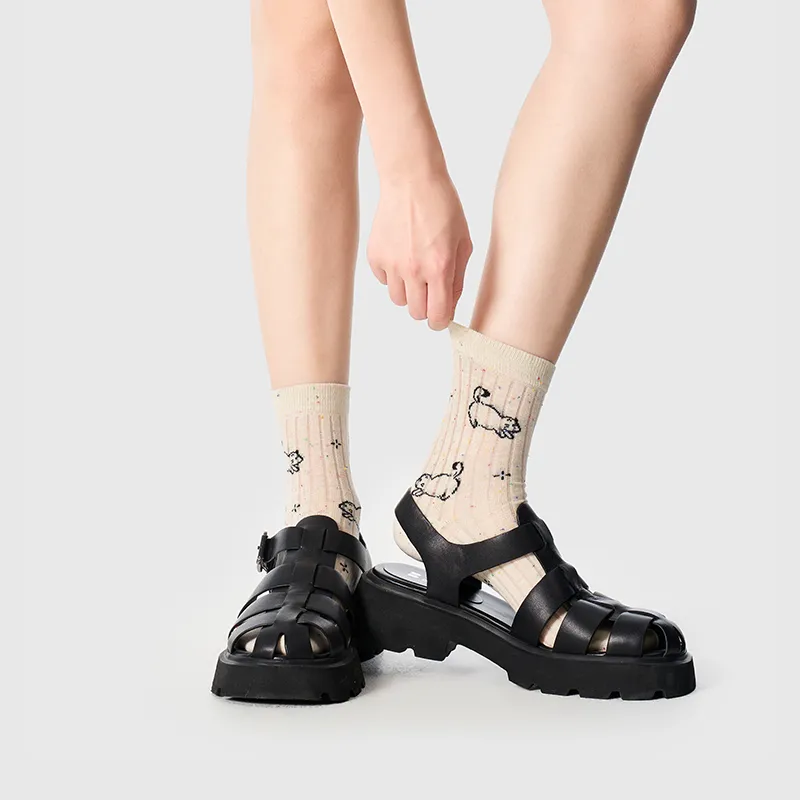 Primeet Mid Calf Socks Women's 4 Pack-3