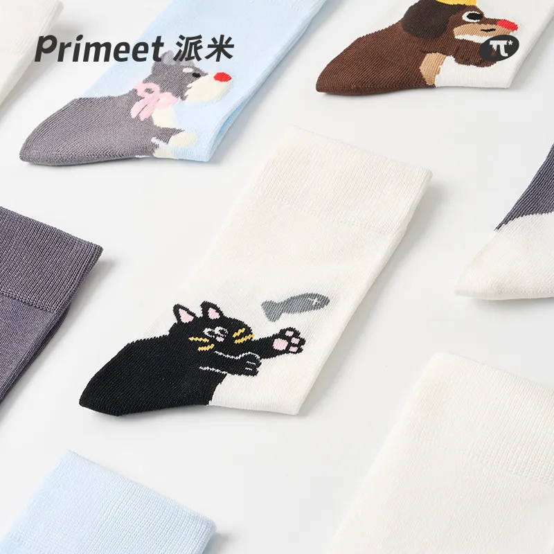 Primeet Mid Calf Socks Women's 4 Pack-6