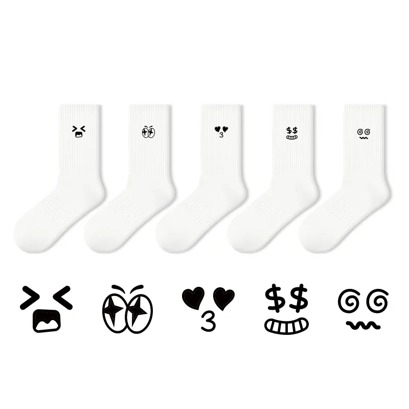 Primeet Mid Calf Socks Unisex 5 Pack-42