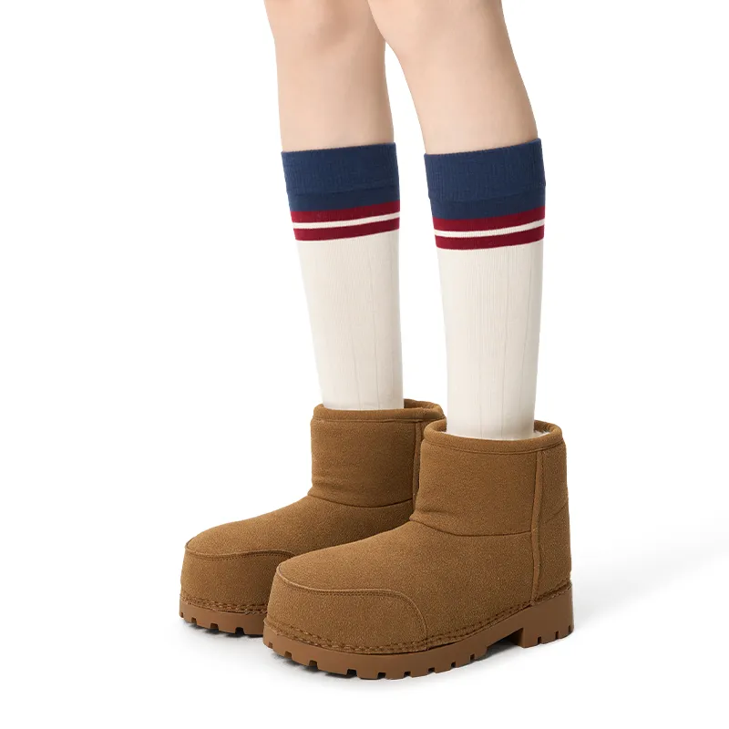 Primeet Knee High Socks Women's 1 Pack Stripes-3