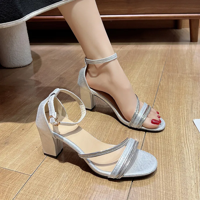 Zomila One Strap Sandals Women's Silver-1