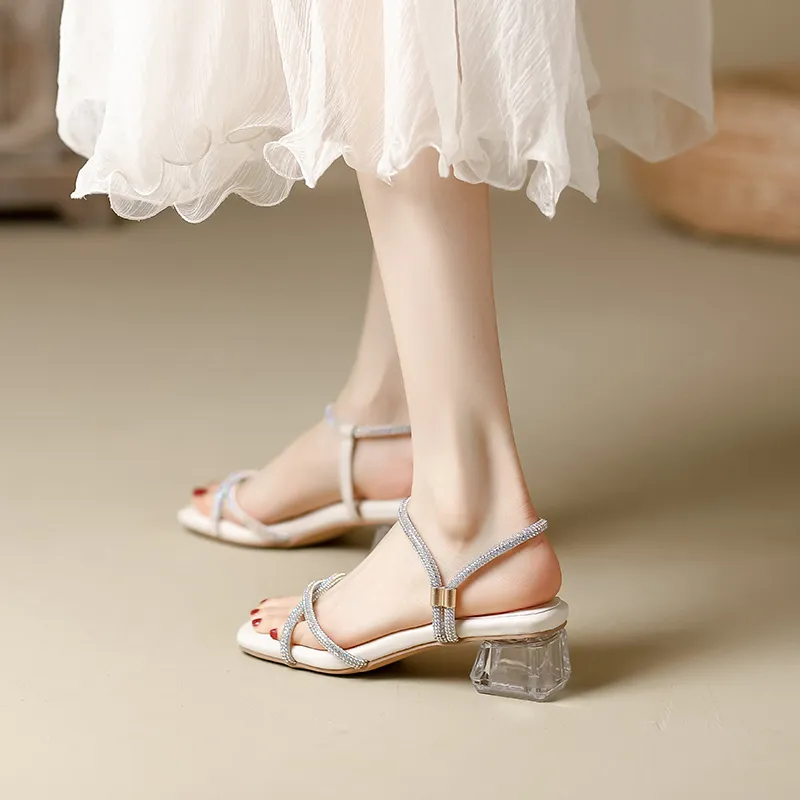Zomila One Strap Sandals Women's Apricot-2