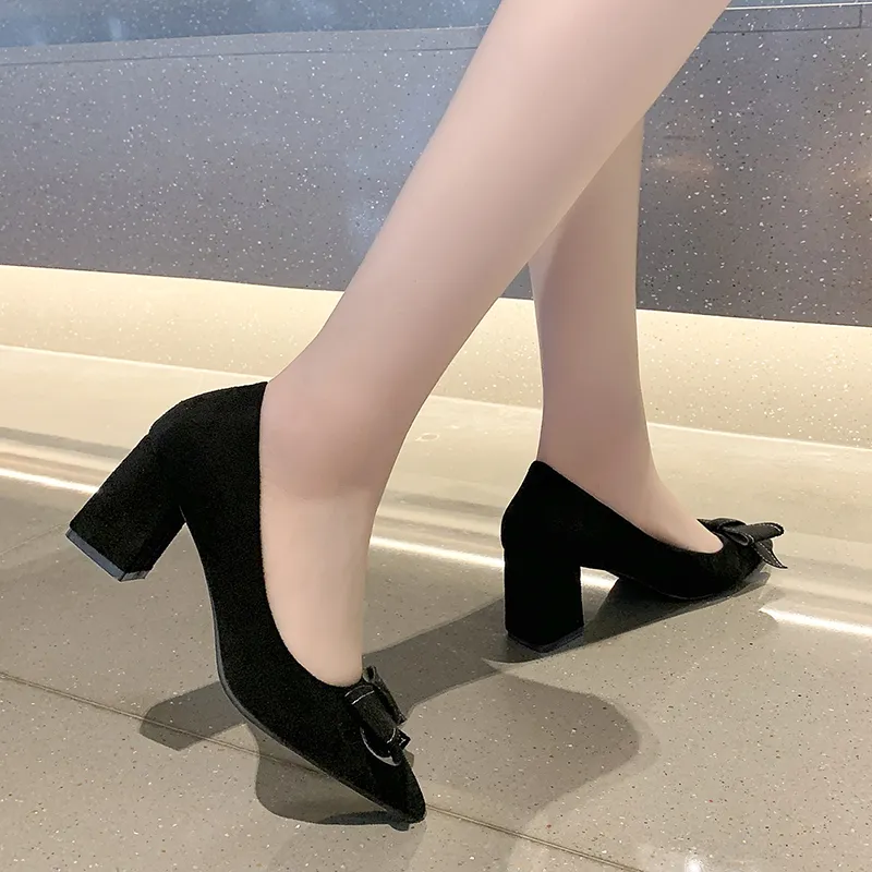 Zomila Chunky Heel High Heels Women's Black-2