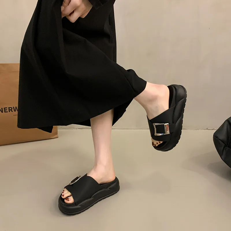 Zomila Rubber Sole Metal Slip Resistant Slide Slippers Women's-9