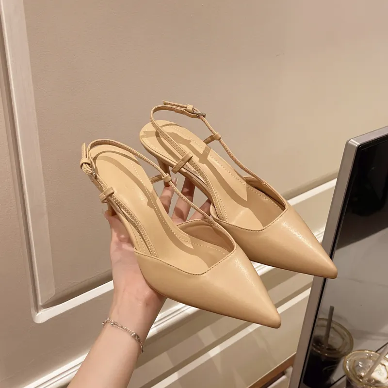 Zomila Slim Heel High Heels Women's Apricot-2