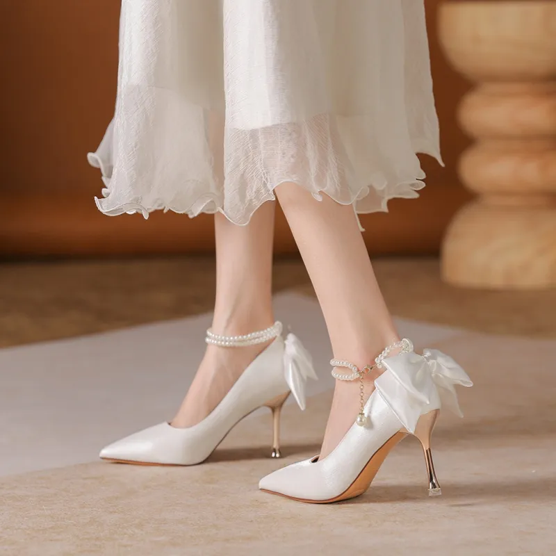 Zomila Slim Heel High Heels Women's Ecru-1