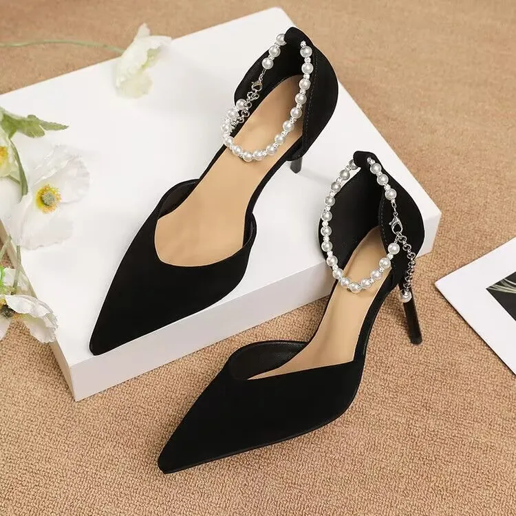 Zomila Slim Heel High Heels Women's Black-4