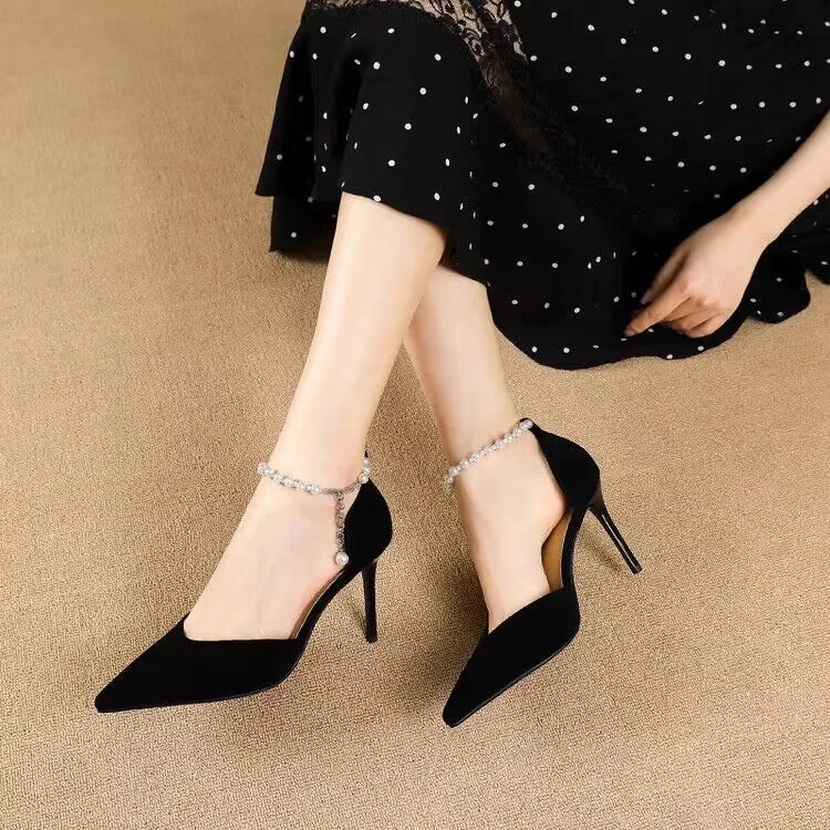 Zomila Slim Heel High Heels Women's Black-3