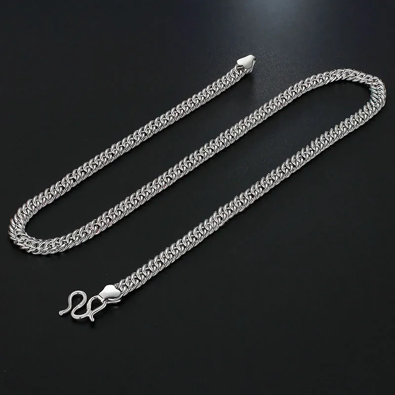 Trendy Beauty 990 Fine Silver Necklaces Men's-2