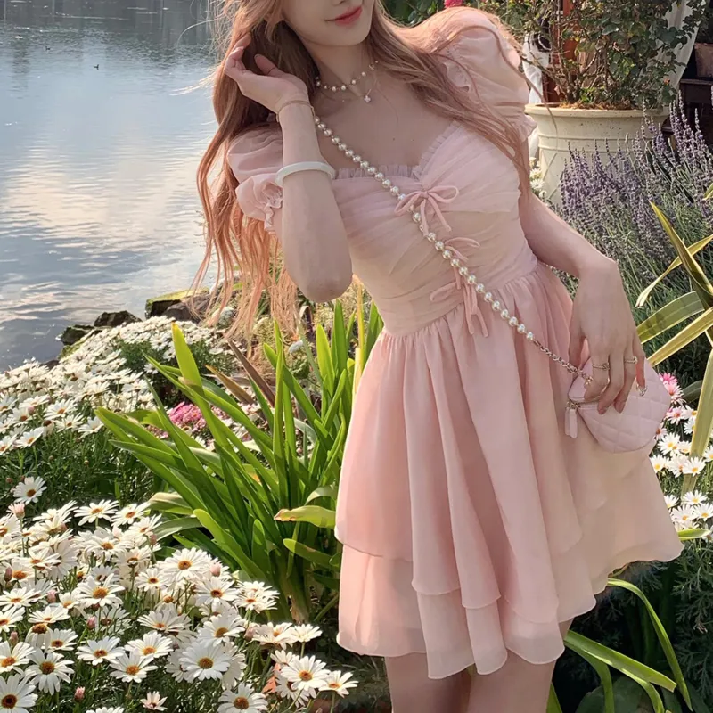KUNZHUDAXIANG Short Sleeved Dress Women's-6