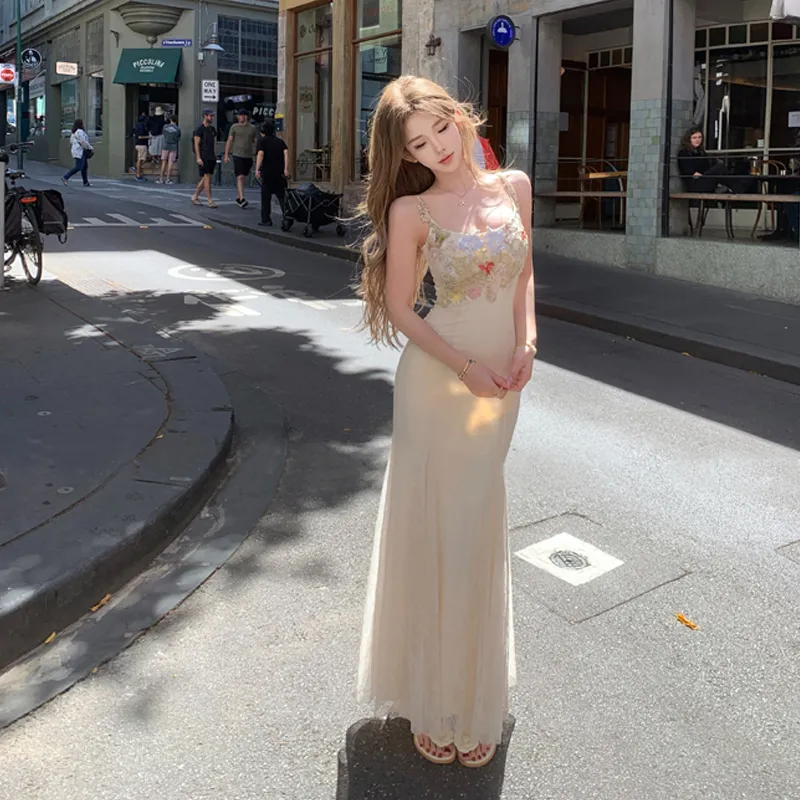 Nooidea Official Slip Dress Women's Furong Beige-4