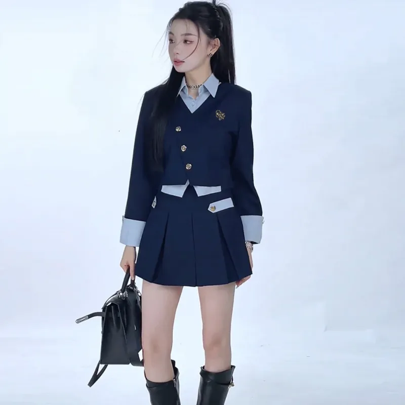 Nooidea Official Skirt Set Women's Navy Blue-2