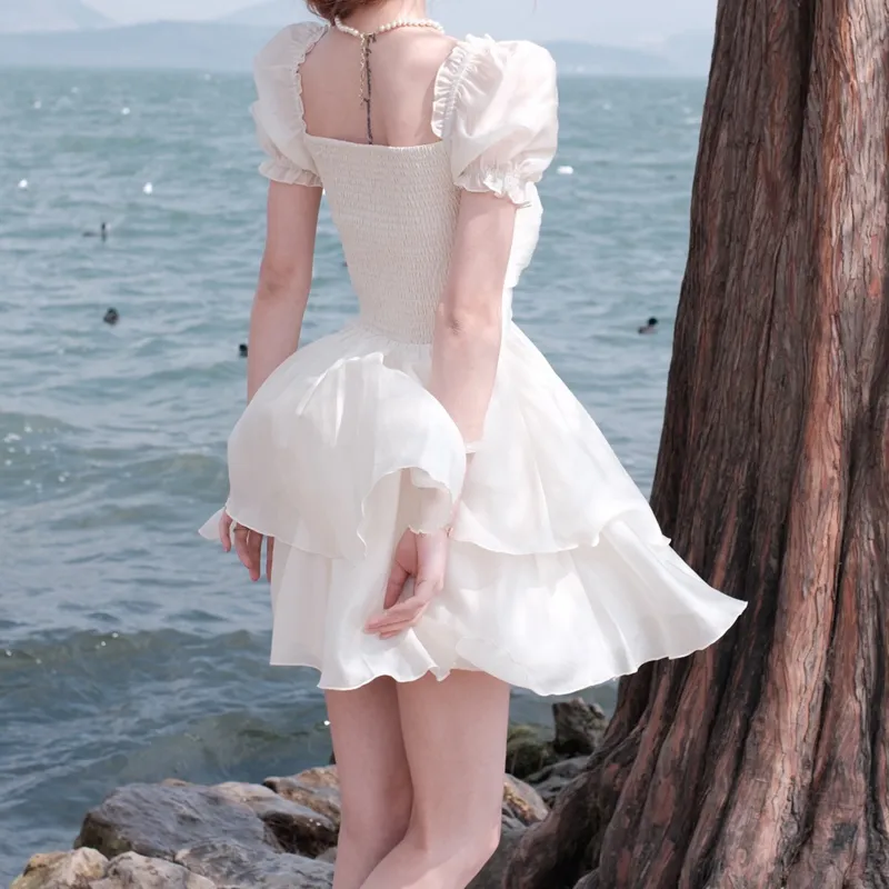 KUNZHUDAXIANG Short Sleeved Dress Women's-4