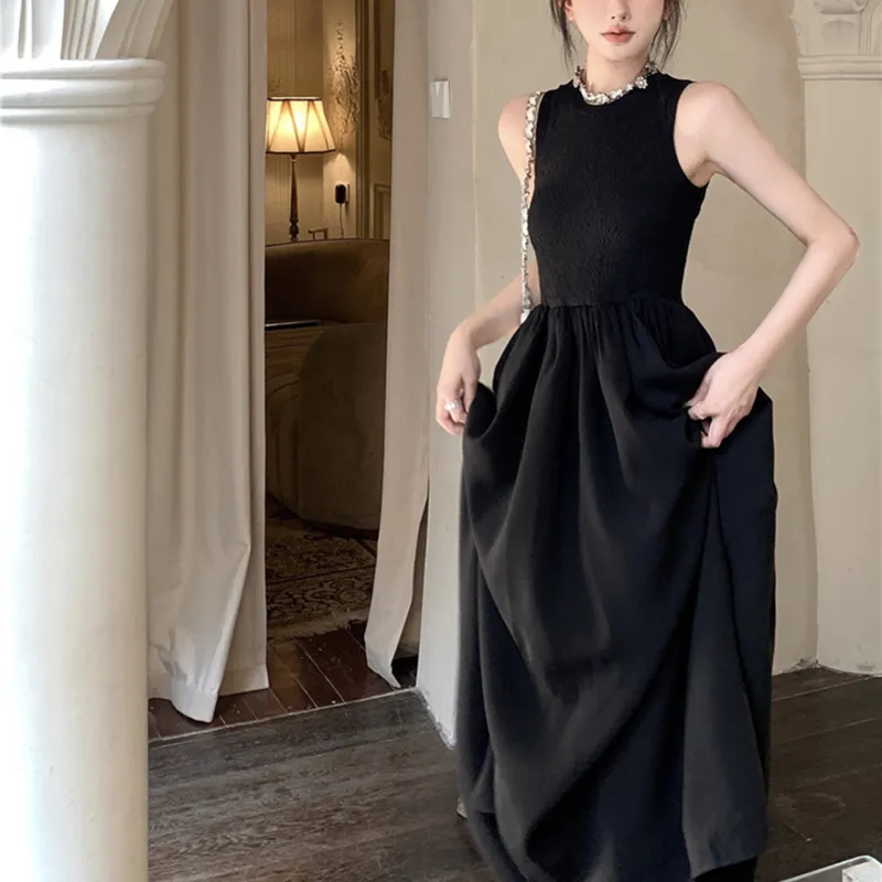 Nooidea Official Sleeveless Dress Women's Black-3