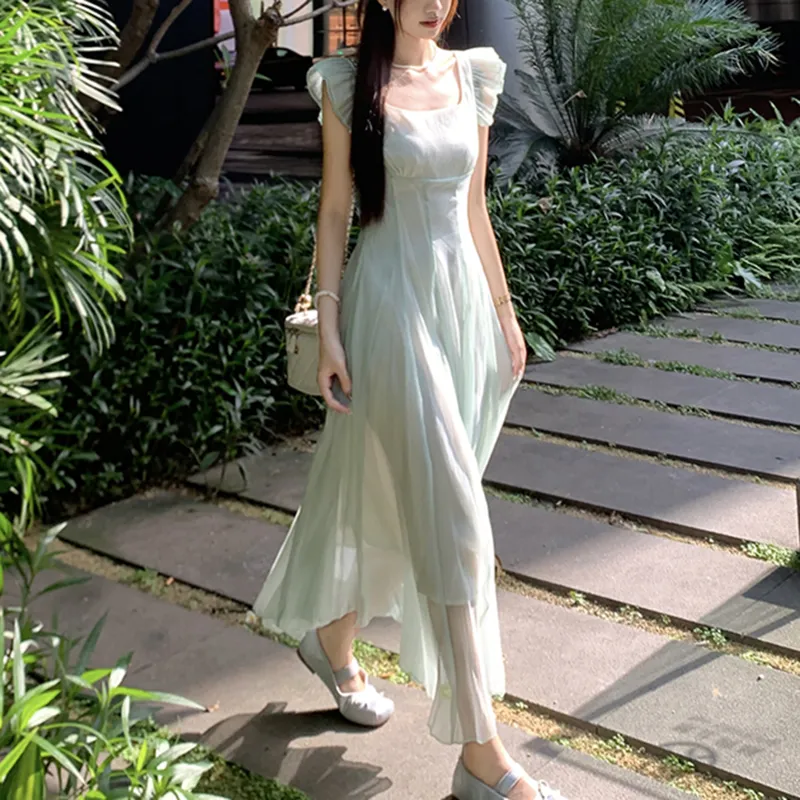 Nooidea Official Short Sleeved Dress Women's Mint Green-5