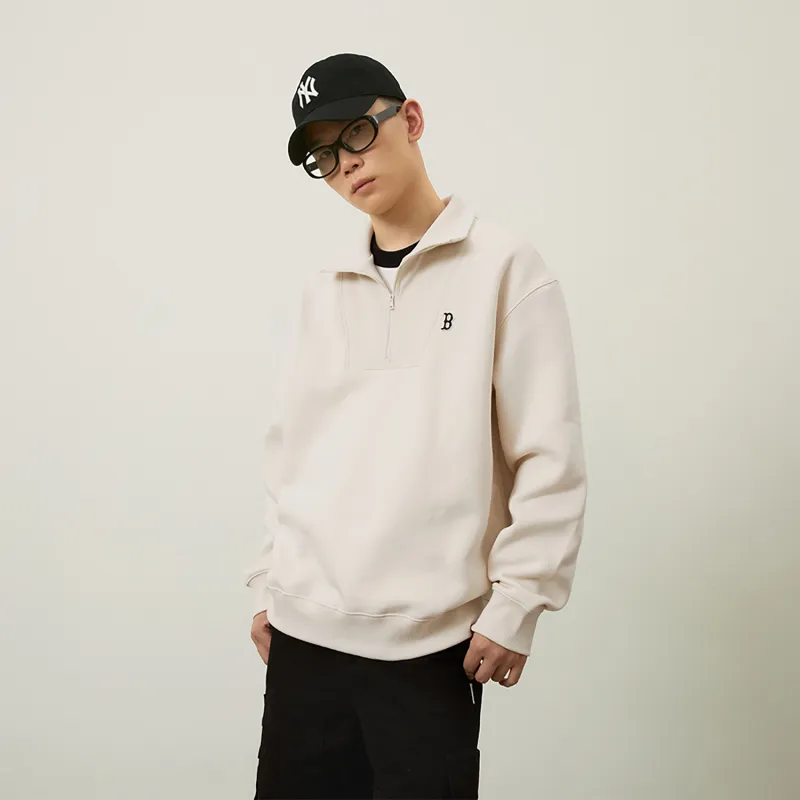 MLB Boston Red Sox Basic Collection 24FW Sweatshirt Unisex Dark Cream-3
