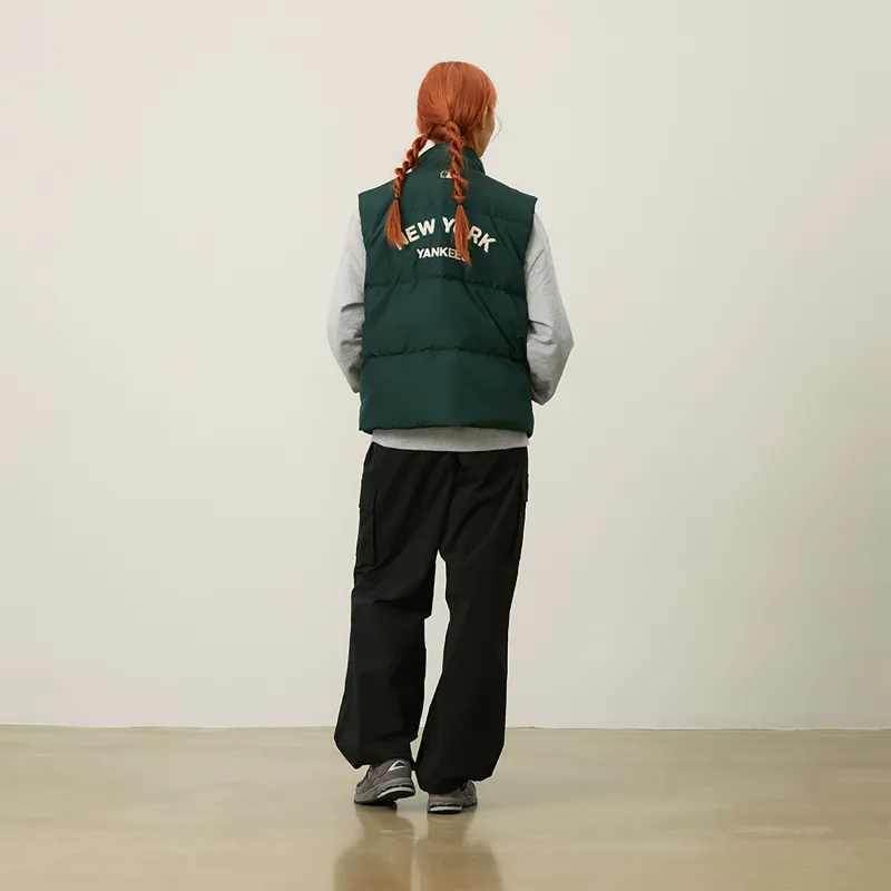 MLB MLB Preppy Style Collection New York Yankees 24FW Down Vests Unisex Dark Green-4