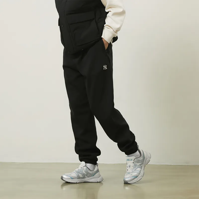 MLB New York Yankees Basic Collection 24FW Knitted Sports Pants Unisex Black-6