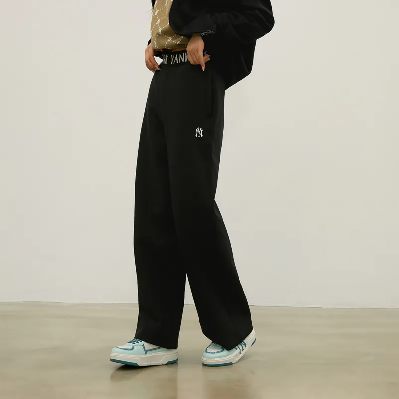 MLB New York Yankees Basic Collection 24FW Knitted Sweatpants Women's Black-2