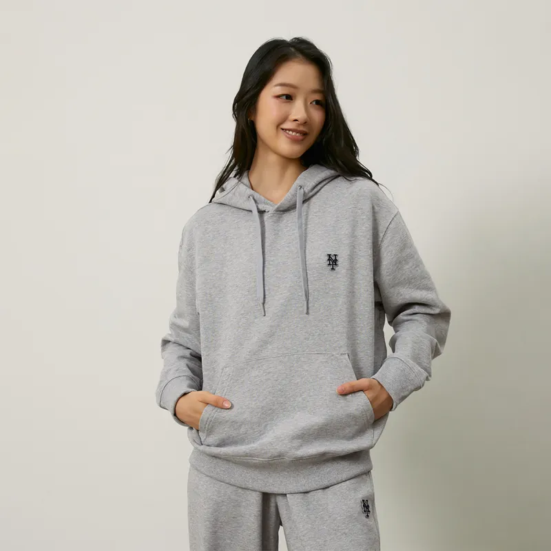 MLB Basic Collection New York Mets 24FW Pullover Early Autumn Hoodie Unisex Heather Gray-3