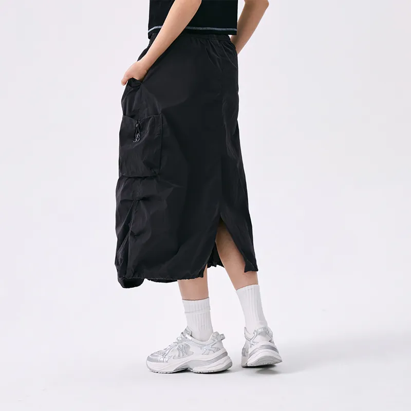 MLB Basic Collection Basic Boston Red Sox SS25 Casual Long Skirt Women's Gray-2