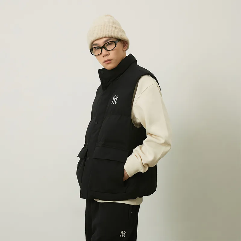 MLB New York Yankees Basic Collection 24FW Down Vest Unisex Black-4