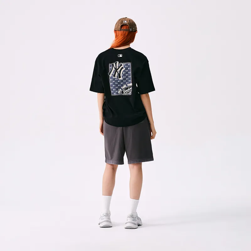 MLB New York Yankees Old Flower SS25 T Shirt Unisex Black-2
