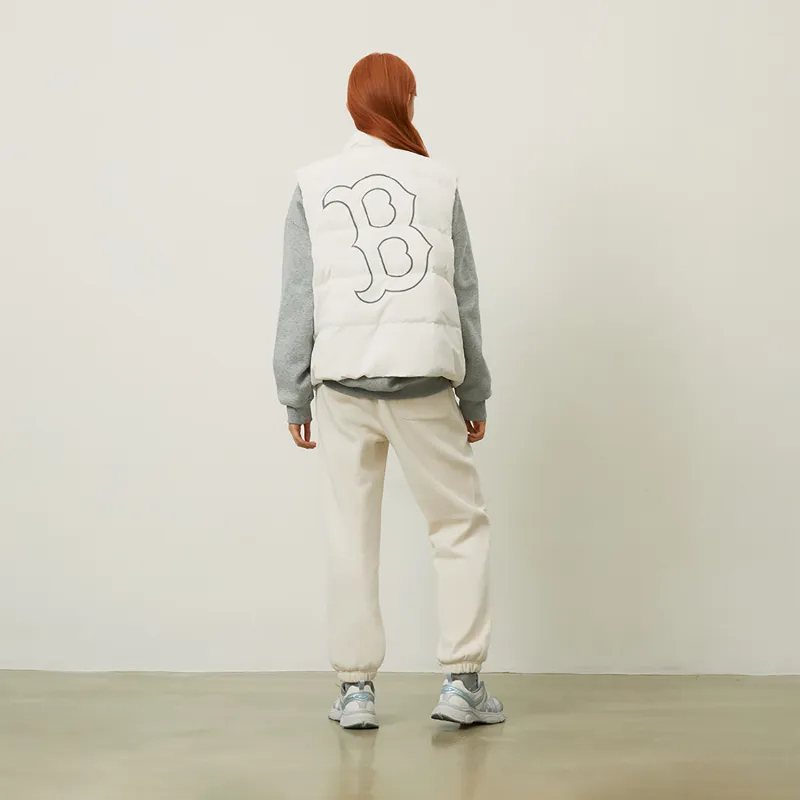 MLB Boston Red Sox Basic Collection 24FW Down Vests Unisex Cream-5