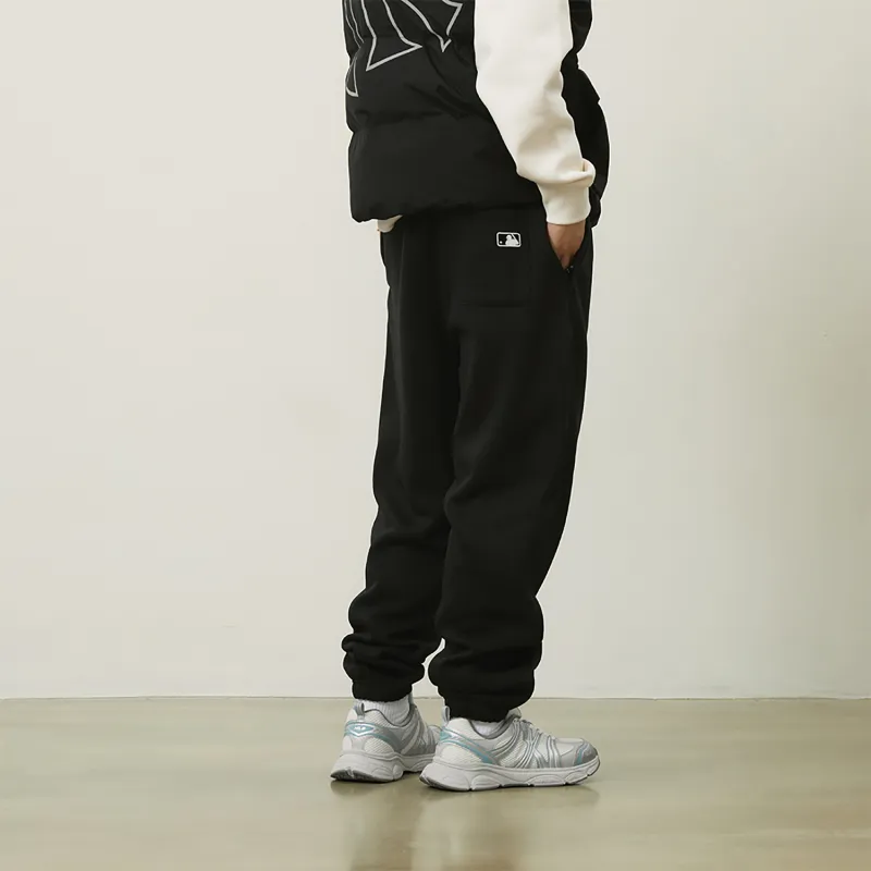 MLB New York Yankees Basic Collection 24FW Knitted Sports Pants Unisex Black-4