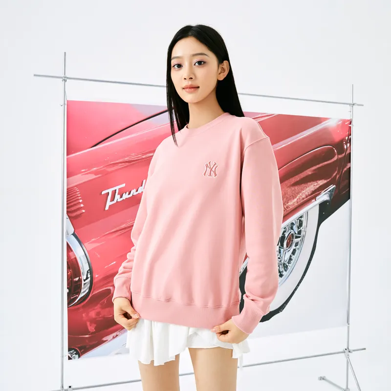 MLB MONOGRAM Collection New York Yankees 24FW Early Autumn Sweatshirt Unisex Pink-4