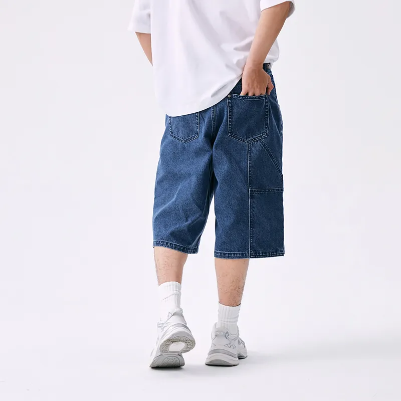 MLB MONOGRAM Reading Collection Denim Shorts Men Blue-2