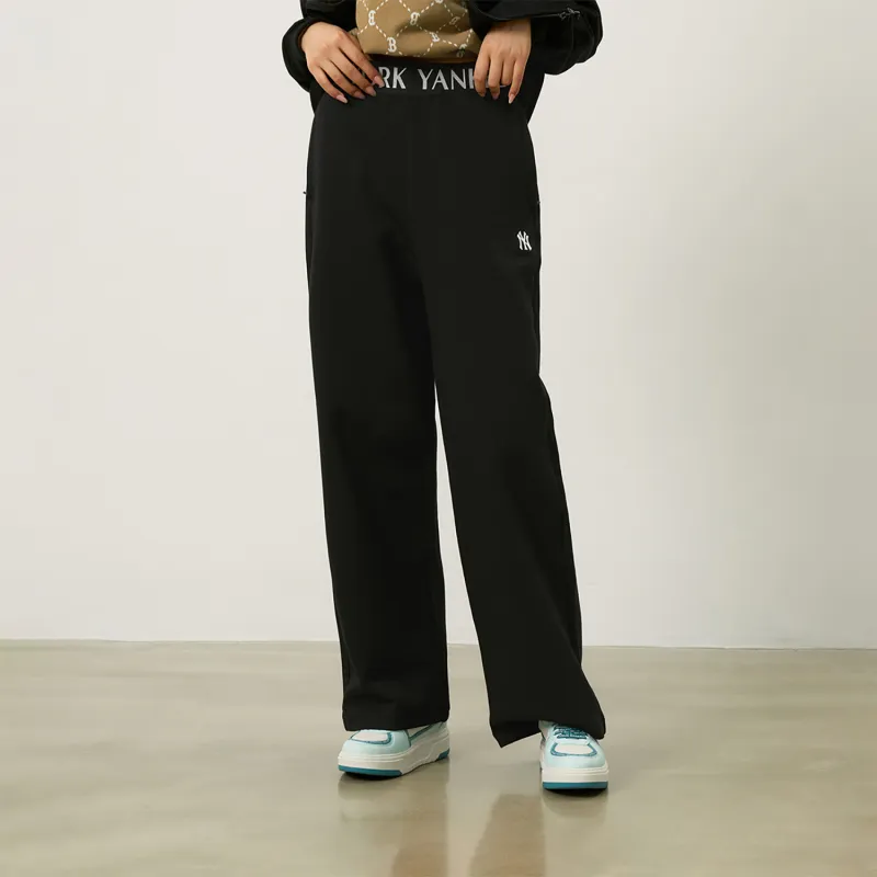 MLB New York Yankees Basic Collection 24FW Knitted Sweatpants Women's Black-4
