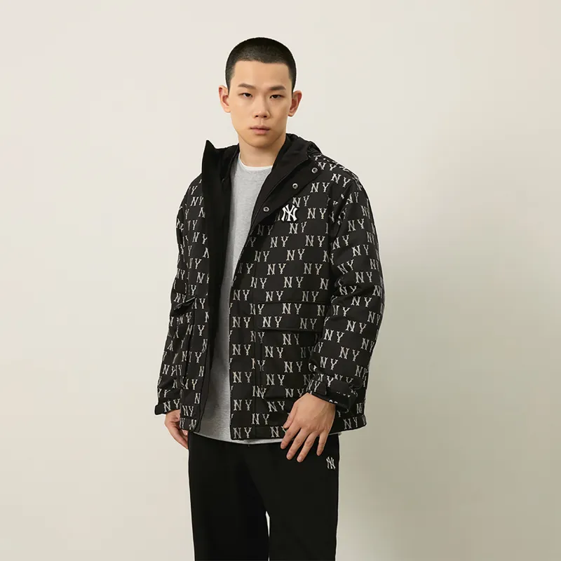 MLB MONOGRAM Collection New York Yankees FW24 Windproof Jackets & Coats Puffer Jacket Unisex Black-6
