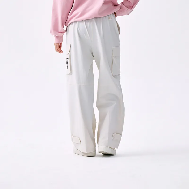 MLB New York Yankees Cargo Pants Women's Cream White-2
