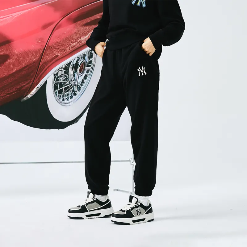 MLB New York Yankees Basic Collection 24FW Knitted Sports Pants Unisex Black-4